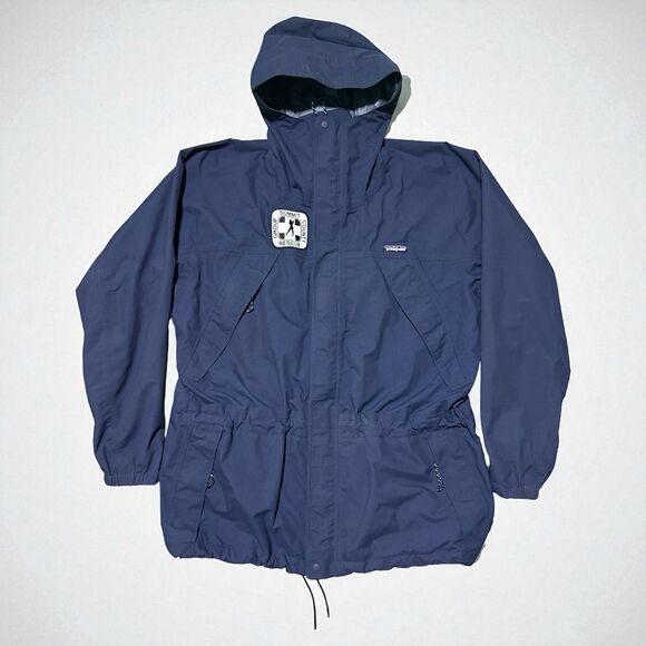 Patagonia Men’s L Hooded Nylon Shell Jacket w/ Patch Adjustable Waist 2000s - Picture 1 of 6